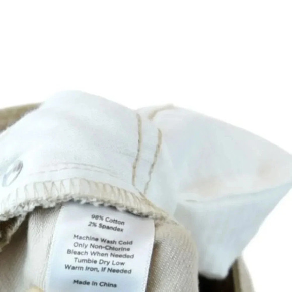 Talbots Slim Cropped Curvy Ivory Cream Paisley Jeans Sz 29 Cottagecore Coastal - Picture 8 of 8